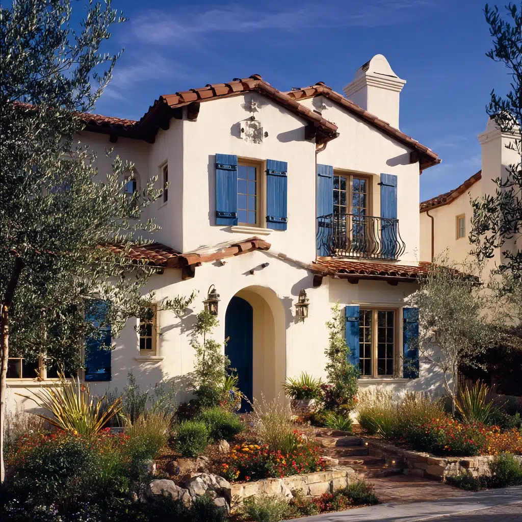 Exterior House Color Schemes: Mediterranean Villa Warmth