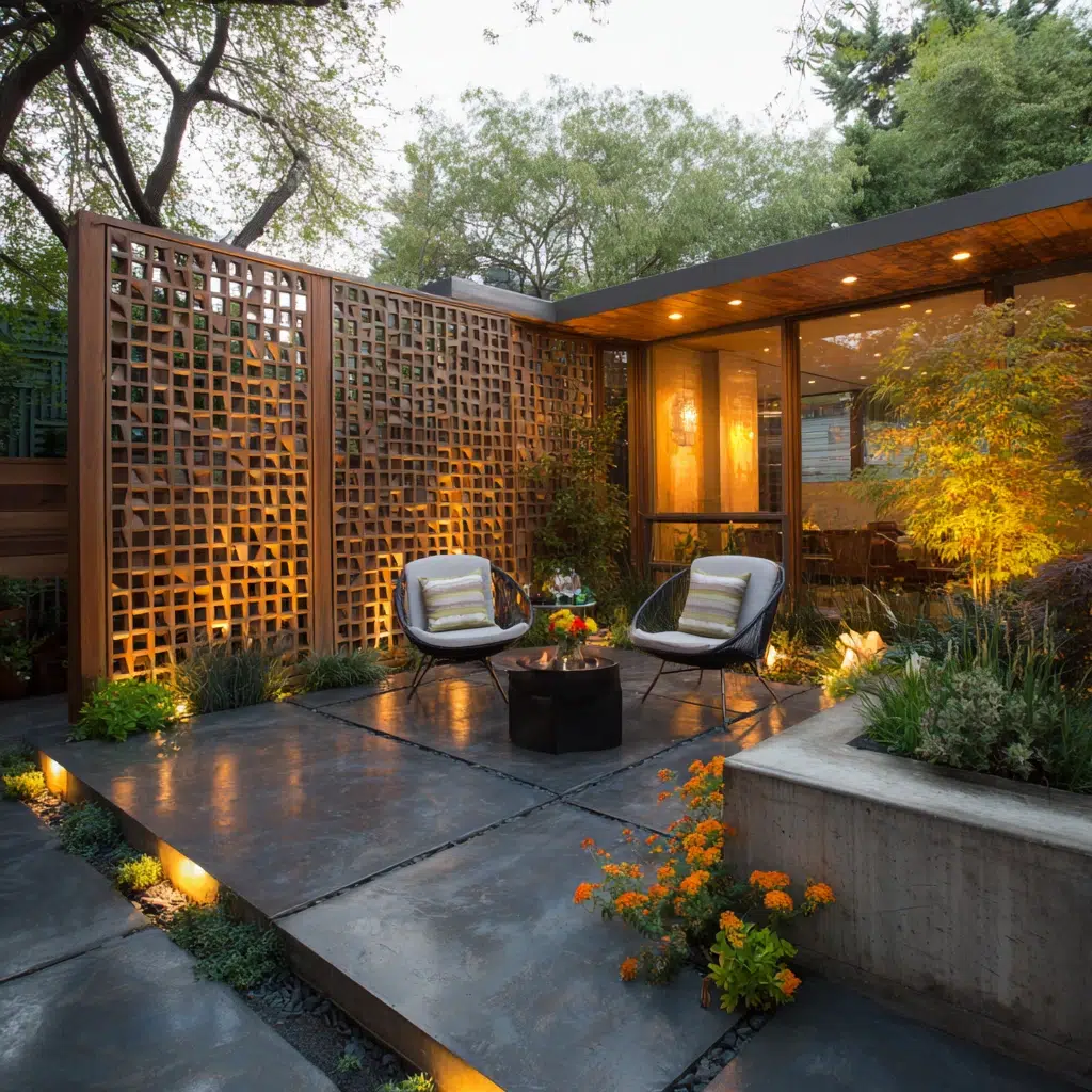 Concrete Patio Ideas: Privacy Screens: Your Own Little Oasis