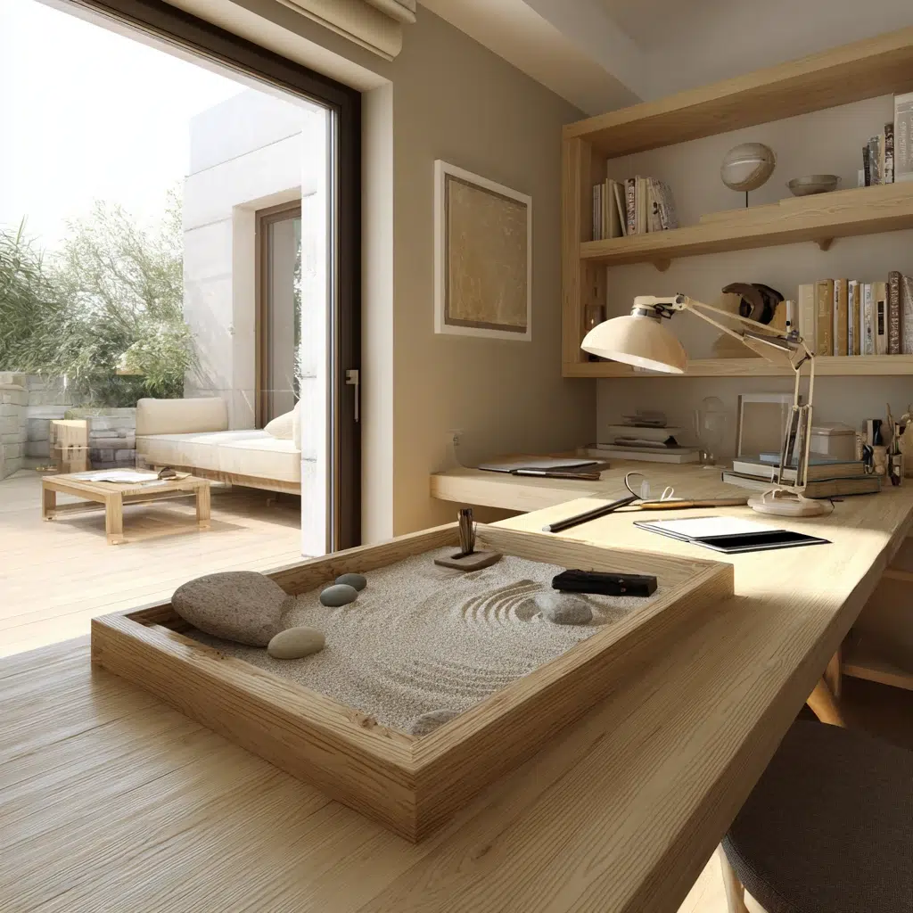 Small Zen Garden Ideas: Miniature Rock and Sand Garden in a Wooden Box