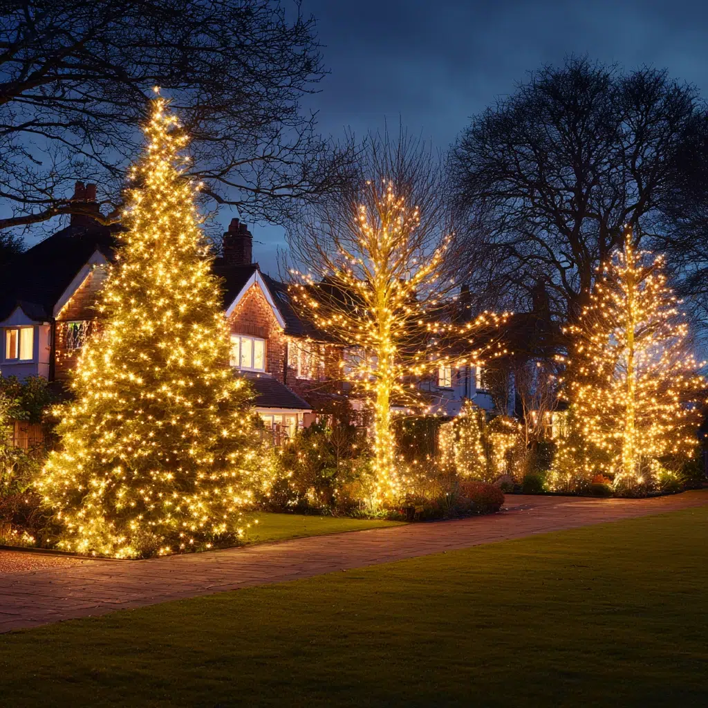 Stunning Christmas Garden Decoration Ideas: Wrap Your Trees in Twinkling Fairy Lights
