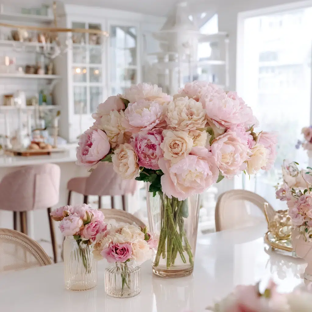 Dreamy Girly Apartment Ideas: Display Fresh or Faux Florals Everywhere