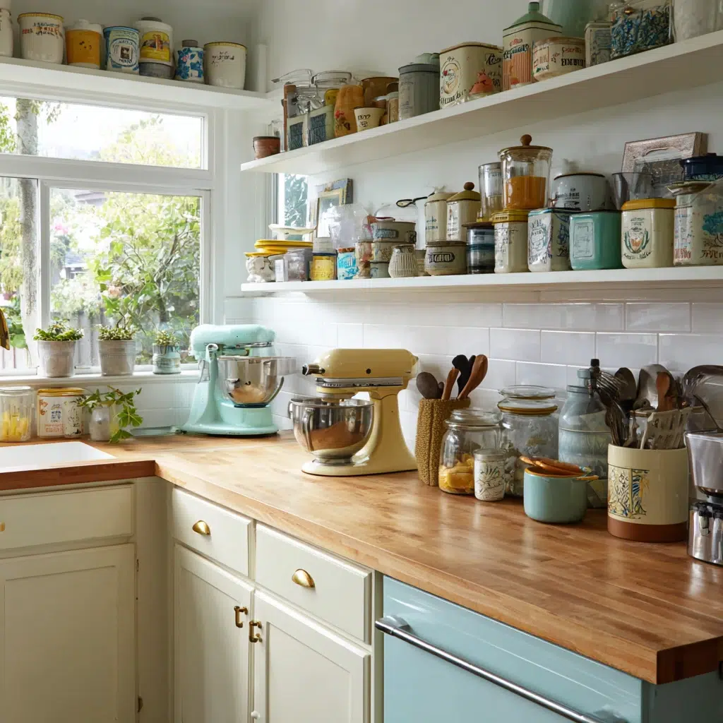 Timeless Vintage Apartment Ideas: Embrace Vintage Kitchen Canisters and Accessories