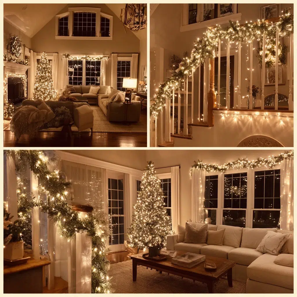 Timeless Traditional Christmas Decor Ideas: String Lights on Everything