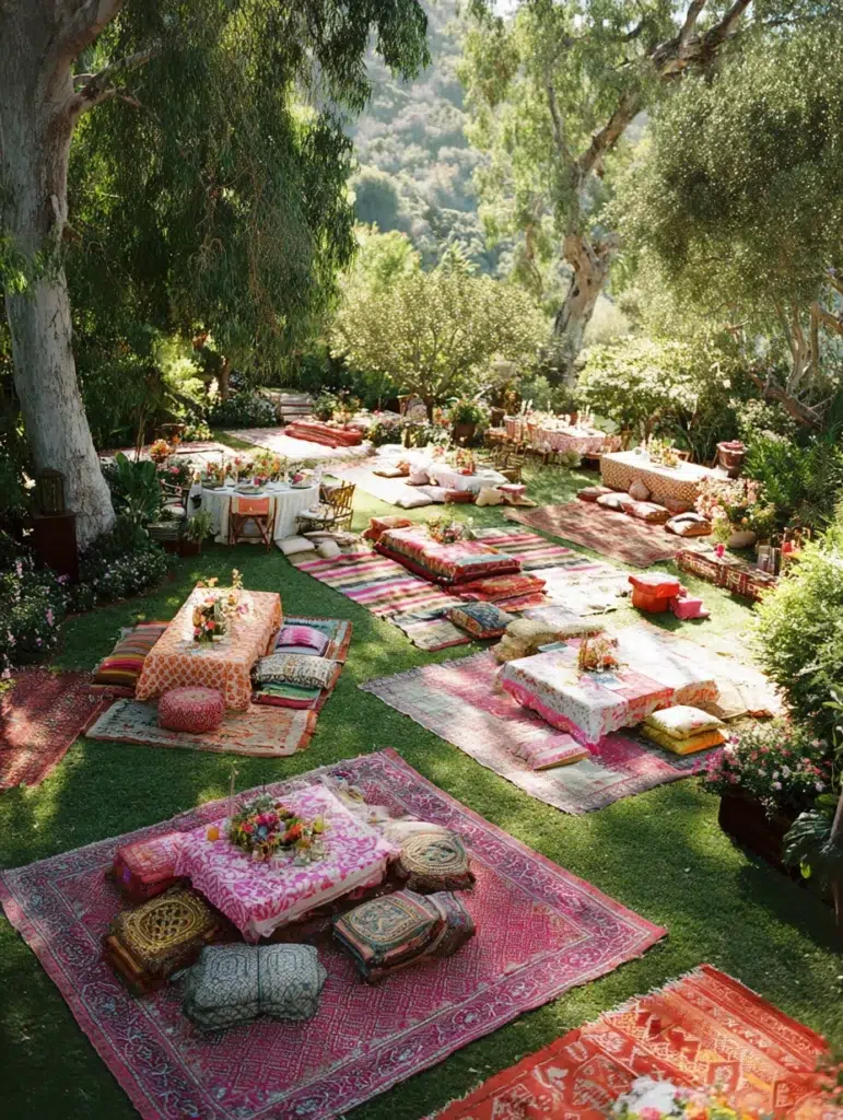 Gorgeous Garden Party Ideas: Vintage Picnic Blankets and Outdoor Rugs
