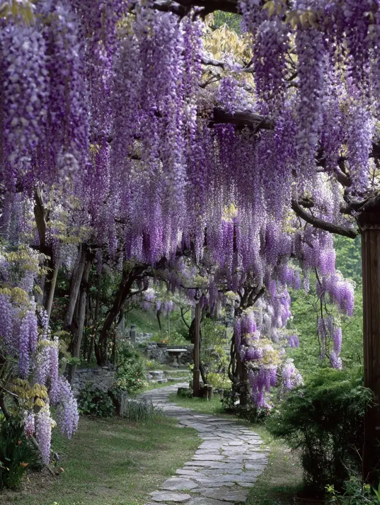 Italian Garden Ideas: Wisteria-Covered Arbors