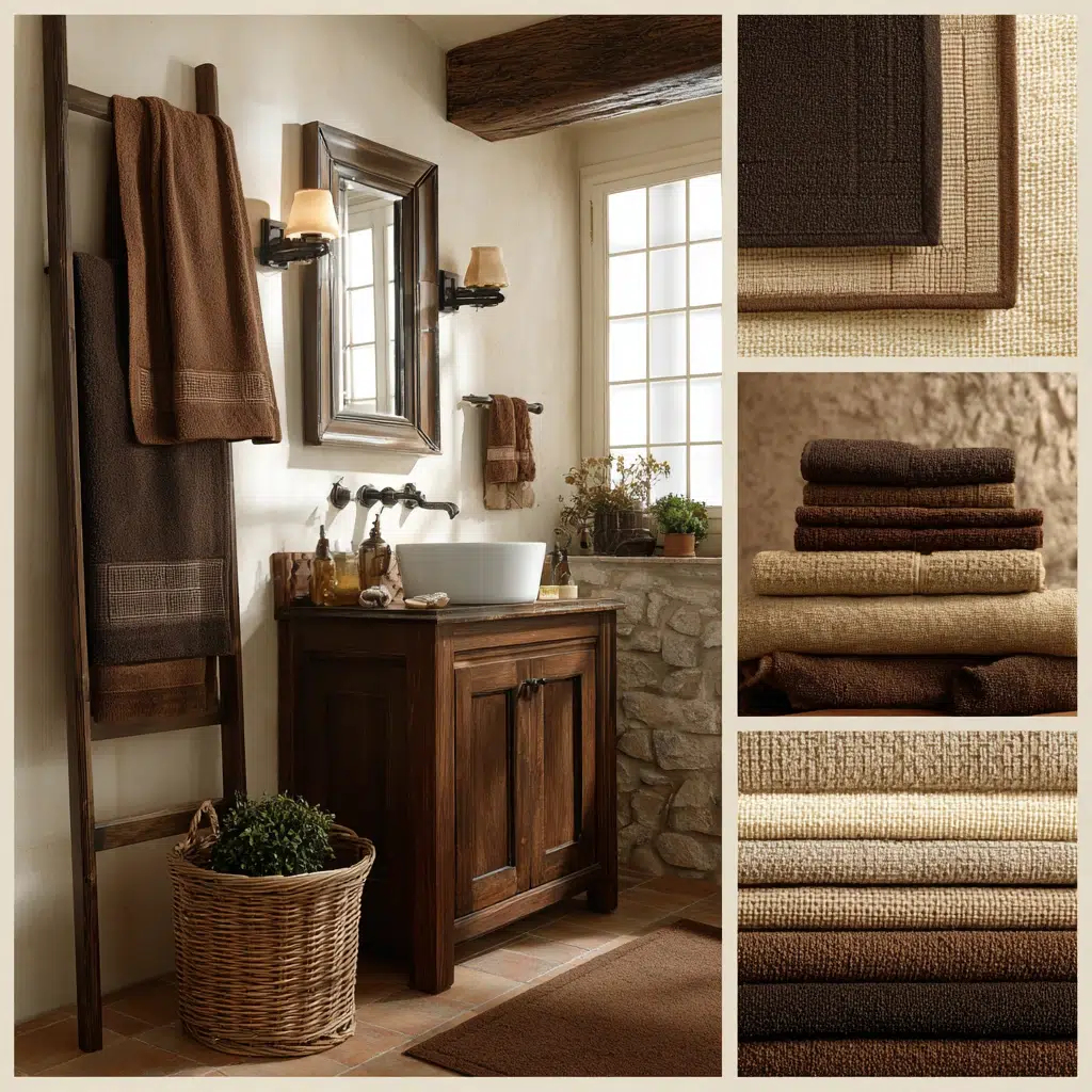 Aesthetic Irish Bathroom Ideas: Peat-Colored Towels and Linens