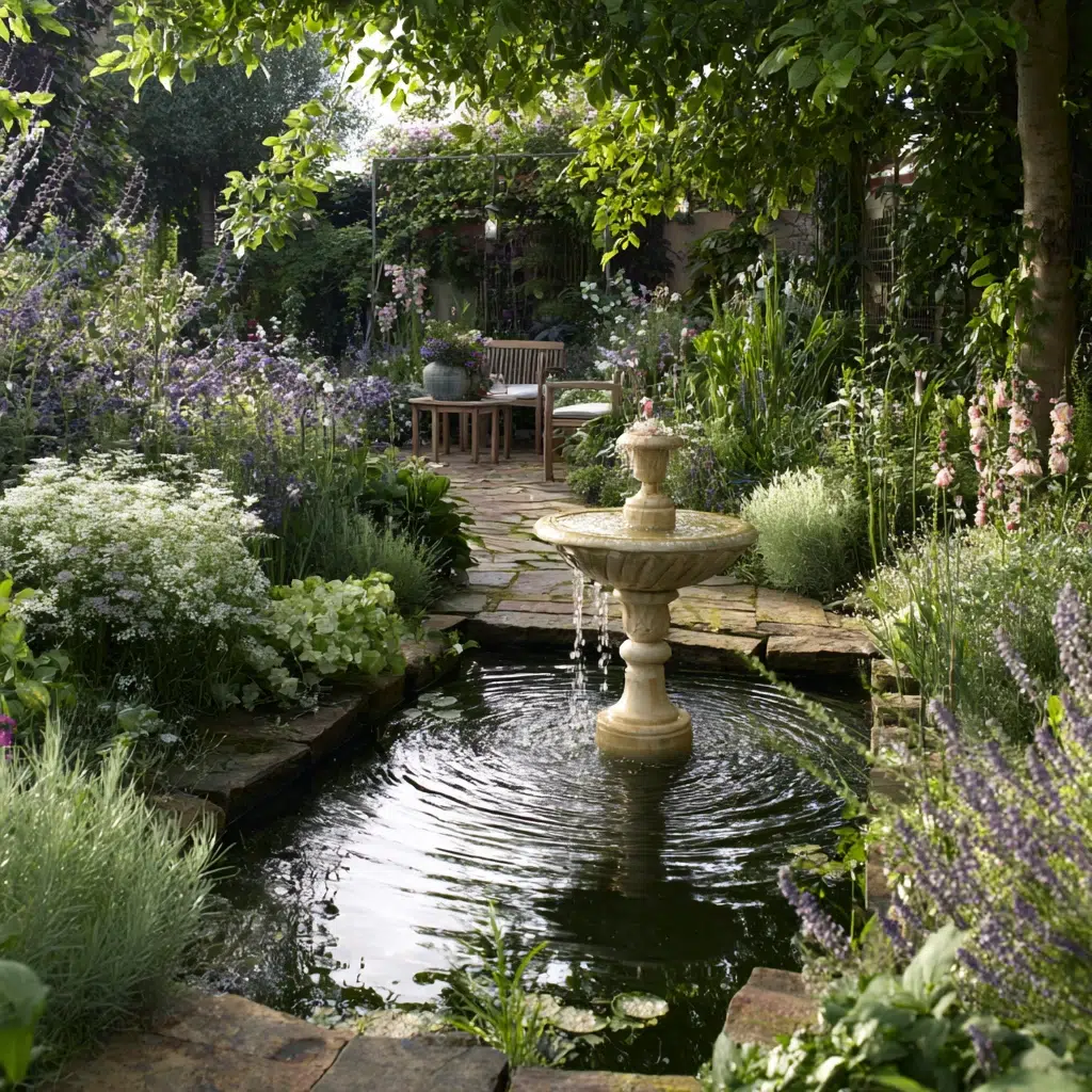 Cottage Garden Ideas: Add a Water Feature for Movement and Sound