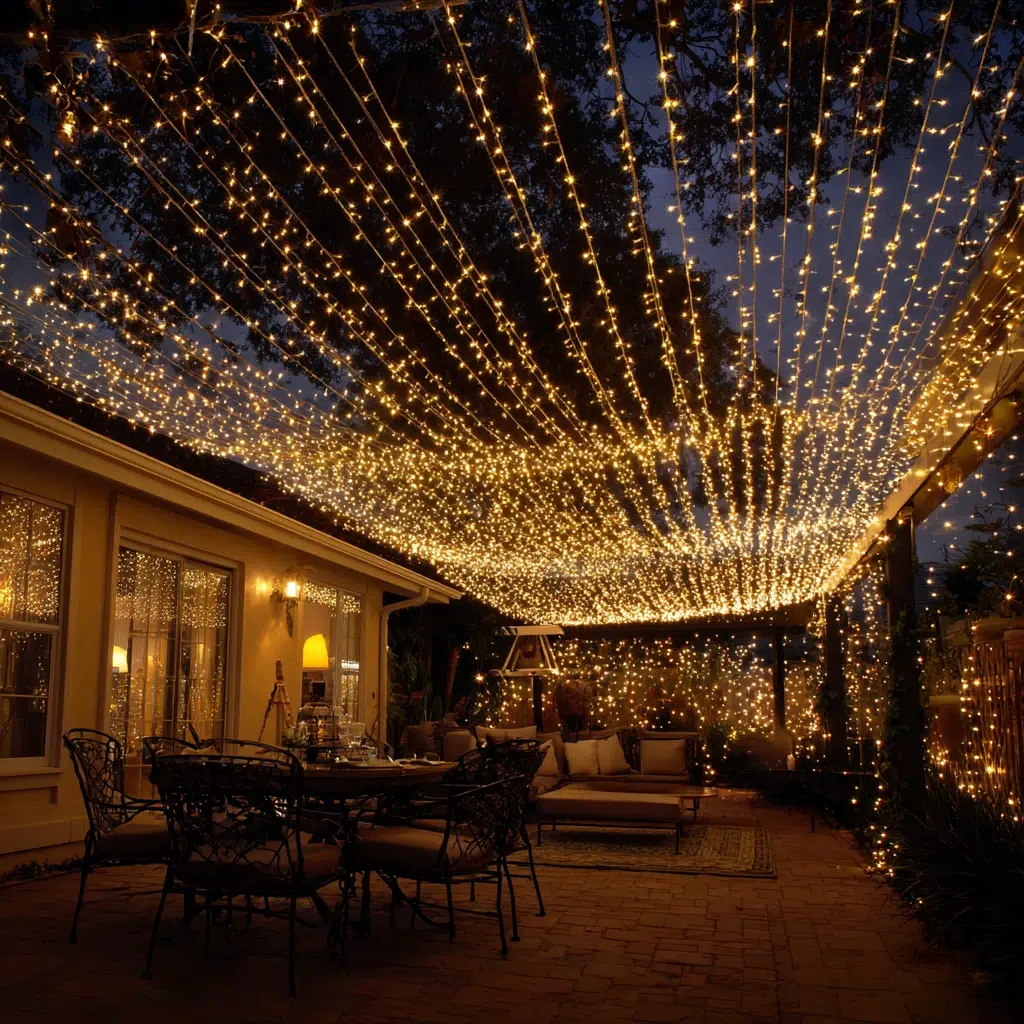 Stunning Christmas Garden Decoration Ideas: Create a Christmas Light Canopy