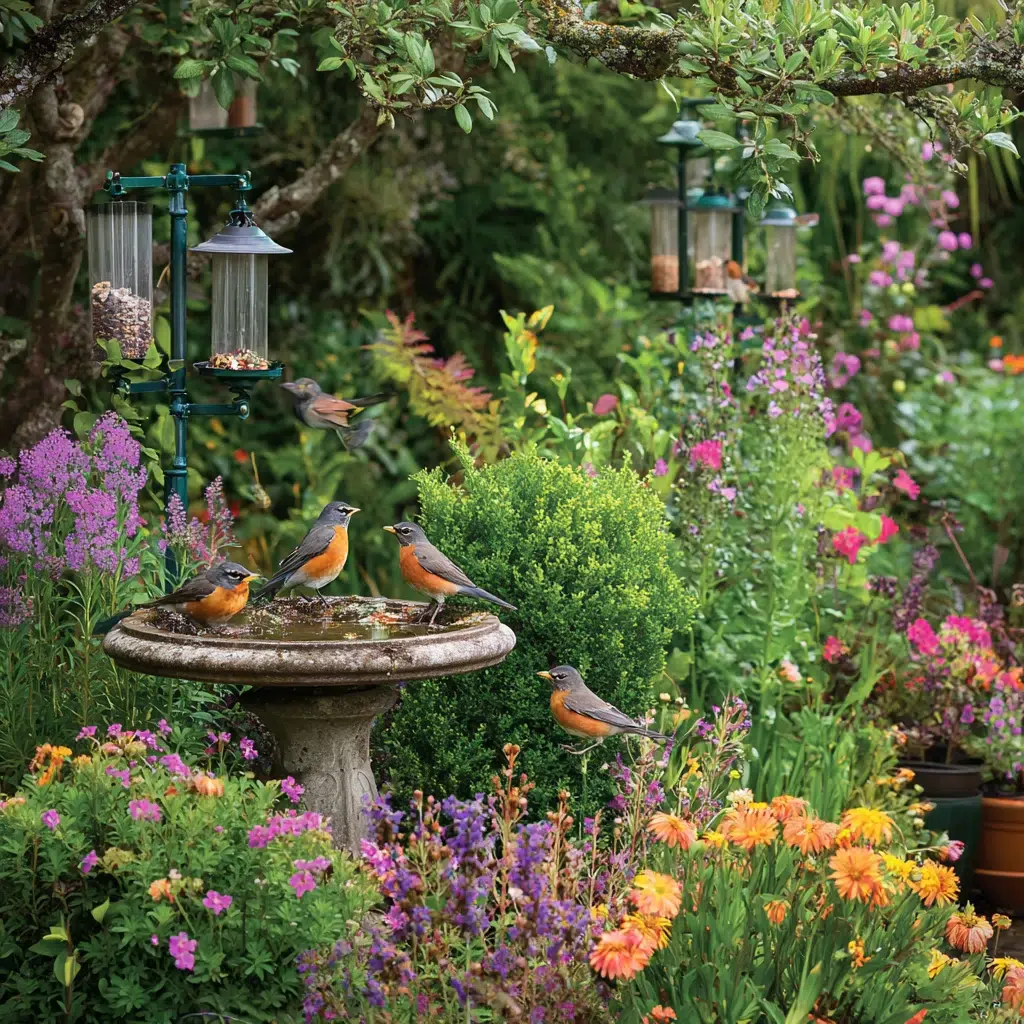 Corner Garden Ideas: Bird Garden Corner