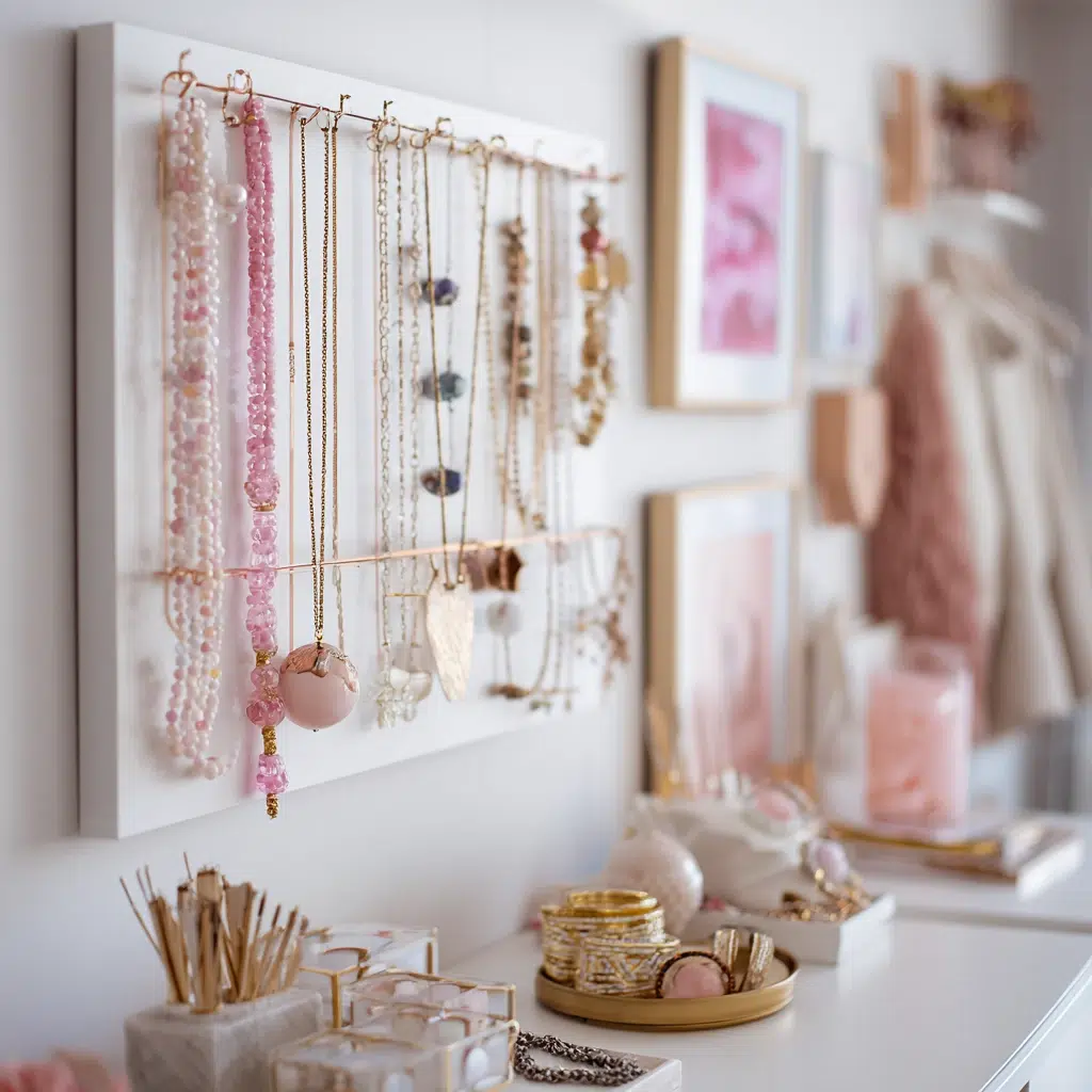 Dreamy Girly Apartment Ideas: Build a Jewelry Display That's Functional Art