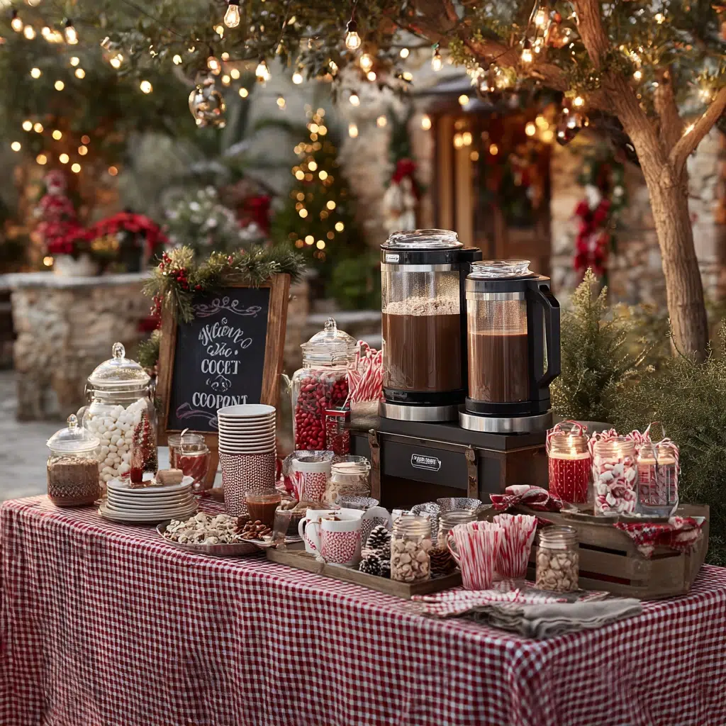 Stunning Christmas Garden Decoration Ideas: Set Up a Hot Cocoa Station