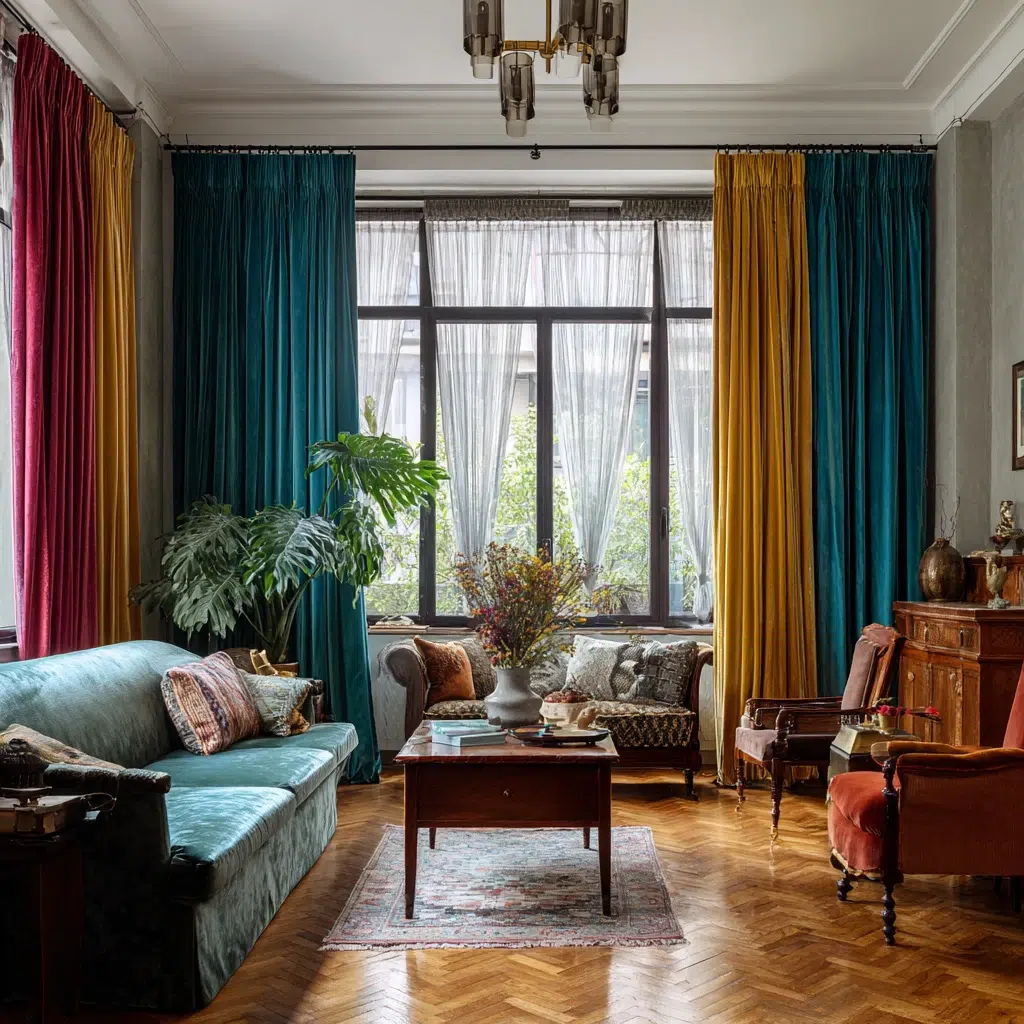 Timeless Vintage Apartment Ideas: Hang Vintage-Style Curtains With Character