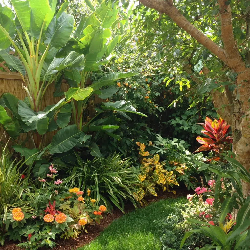 Corner Garden Ideas: Tropical Paradise Corner