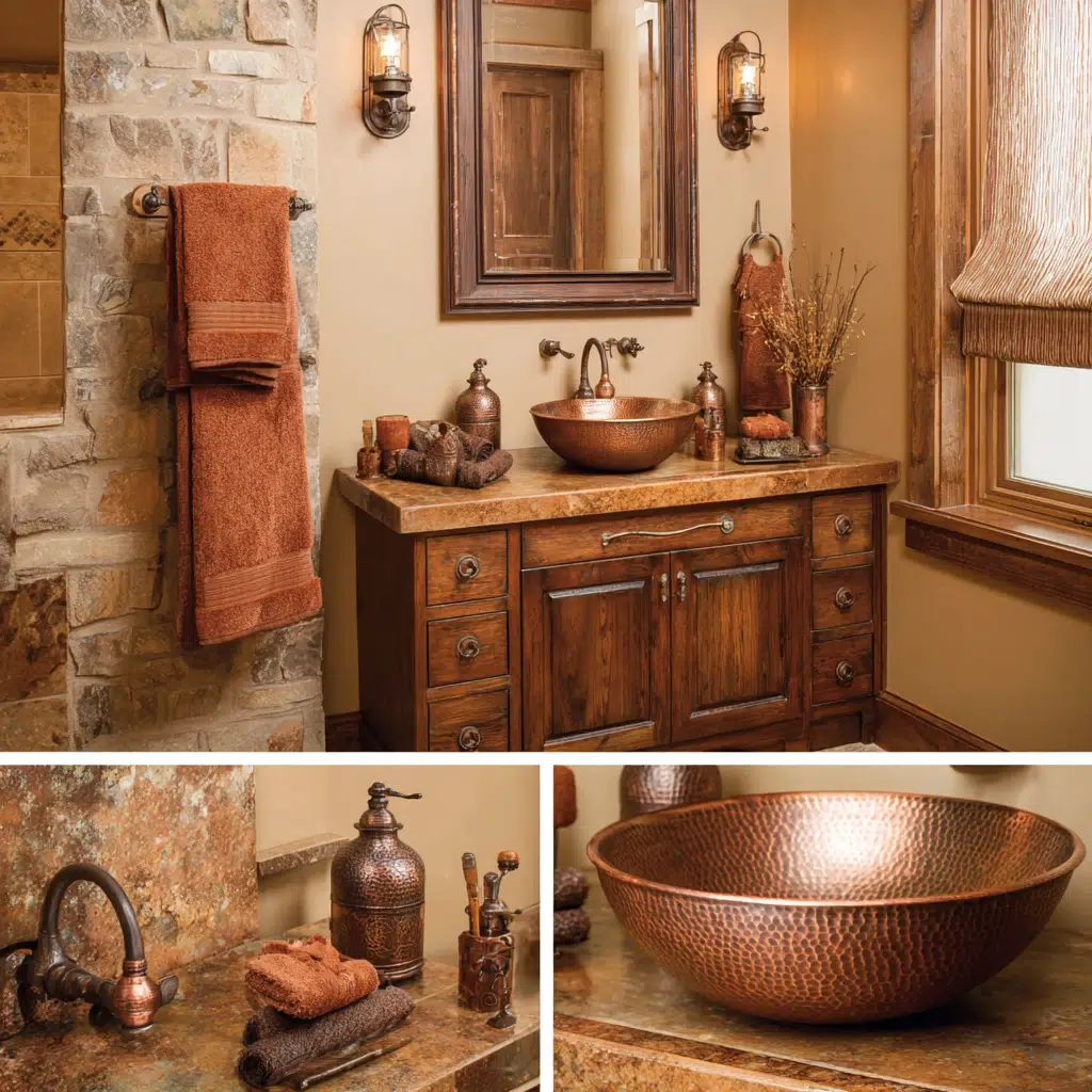 Aesthetic Irish Bathroom Ideas: Copper Fixtures and Accents