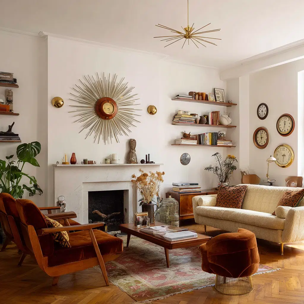 Timeless Vintage Apartment Ideas: Incorporate Vintage Clocks as Statement Pieces