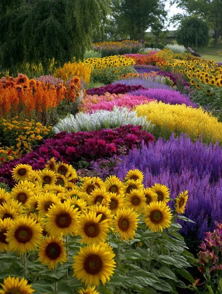 Beautiful Sunflower Garden Ideas: Design a Rainbow Garden Theme