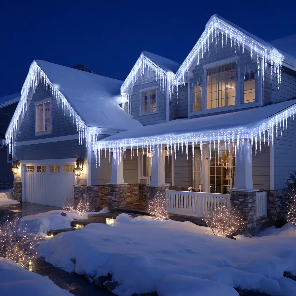 Stunning Outdoor Christmas Decor Ideas: Lighted Icicles