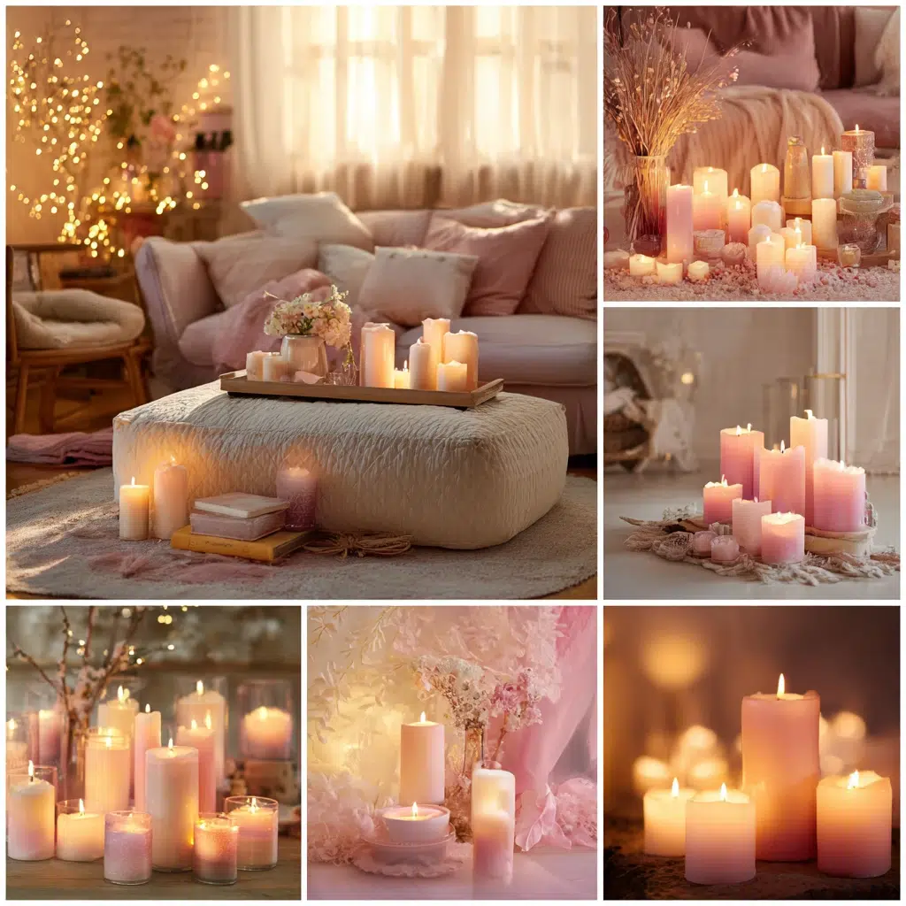 Dreamy Girly Apartment Ideas: Create Ambiance with Candles Everywhere