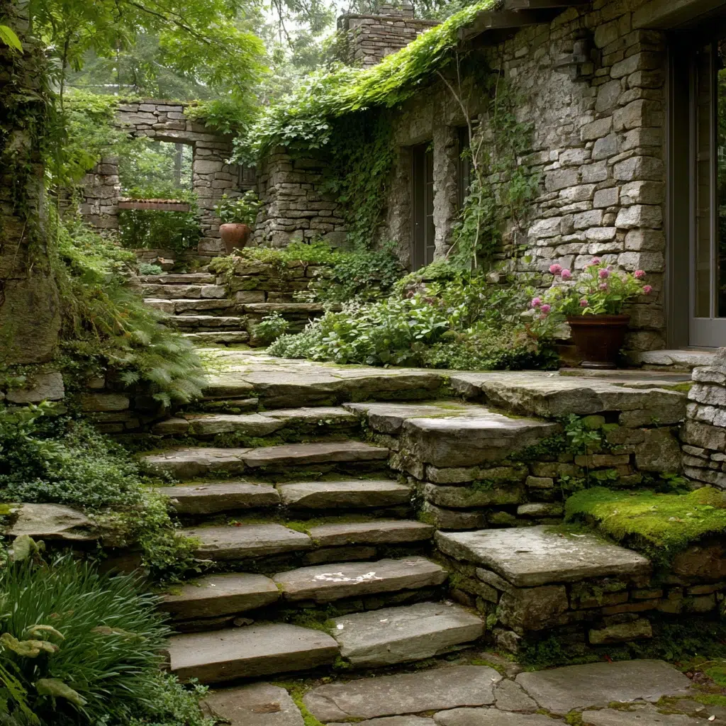 Cottage Garden Ideas: Use Natural Stone Elements