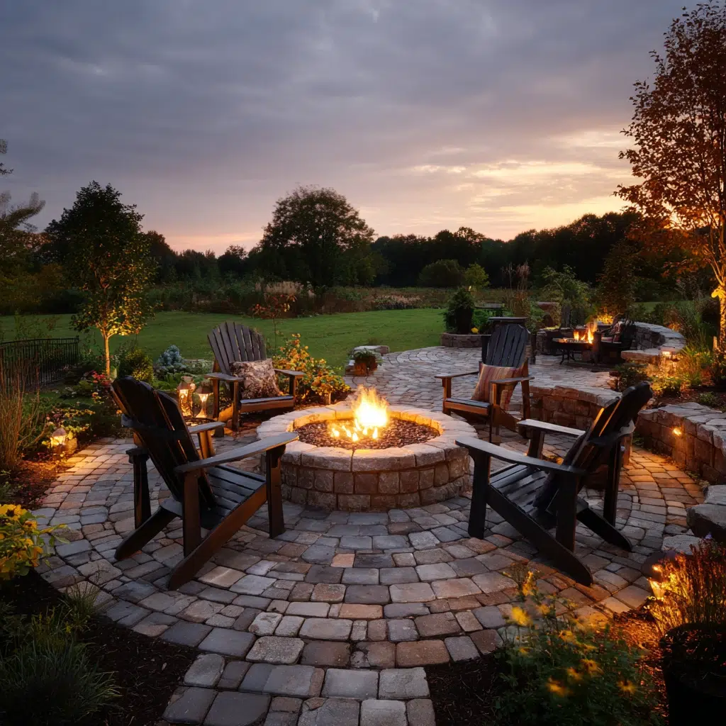 Corner Garden Ideas: Cozy Fire Pit Nook