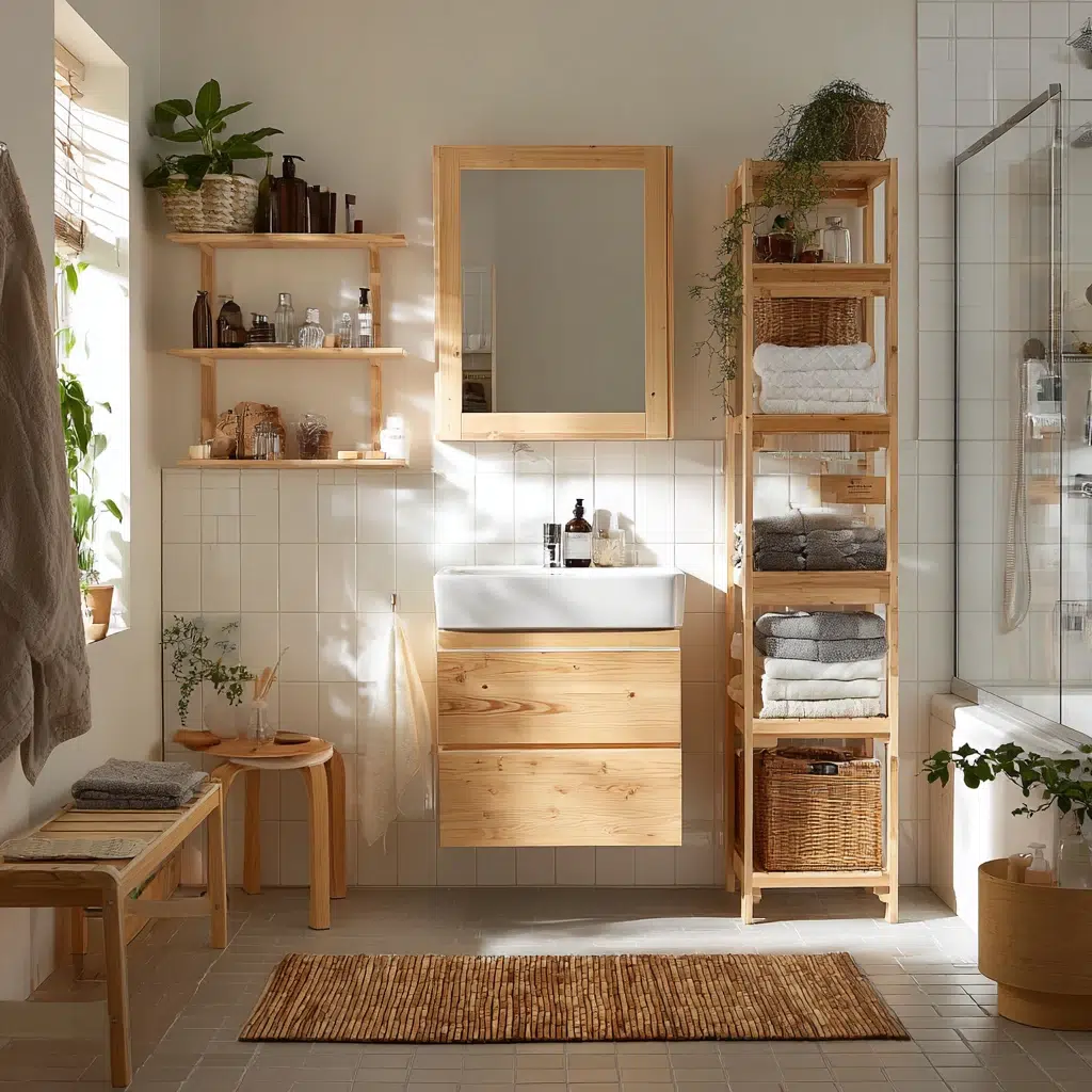 Stunning Swedish Bathroom Ideas: Embrace Natural Wood Elements