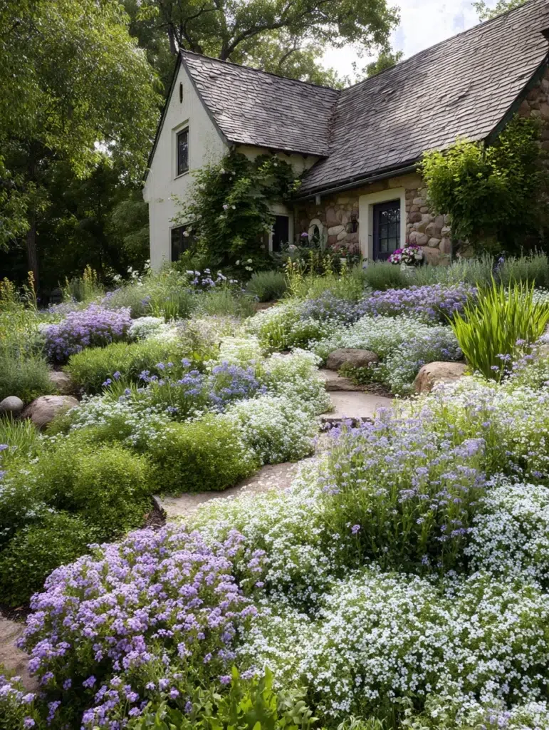 How To Create an English Cottage Garden for Your Flowers: Plant Ground Covers Instead of Mulch