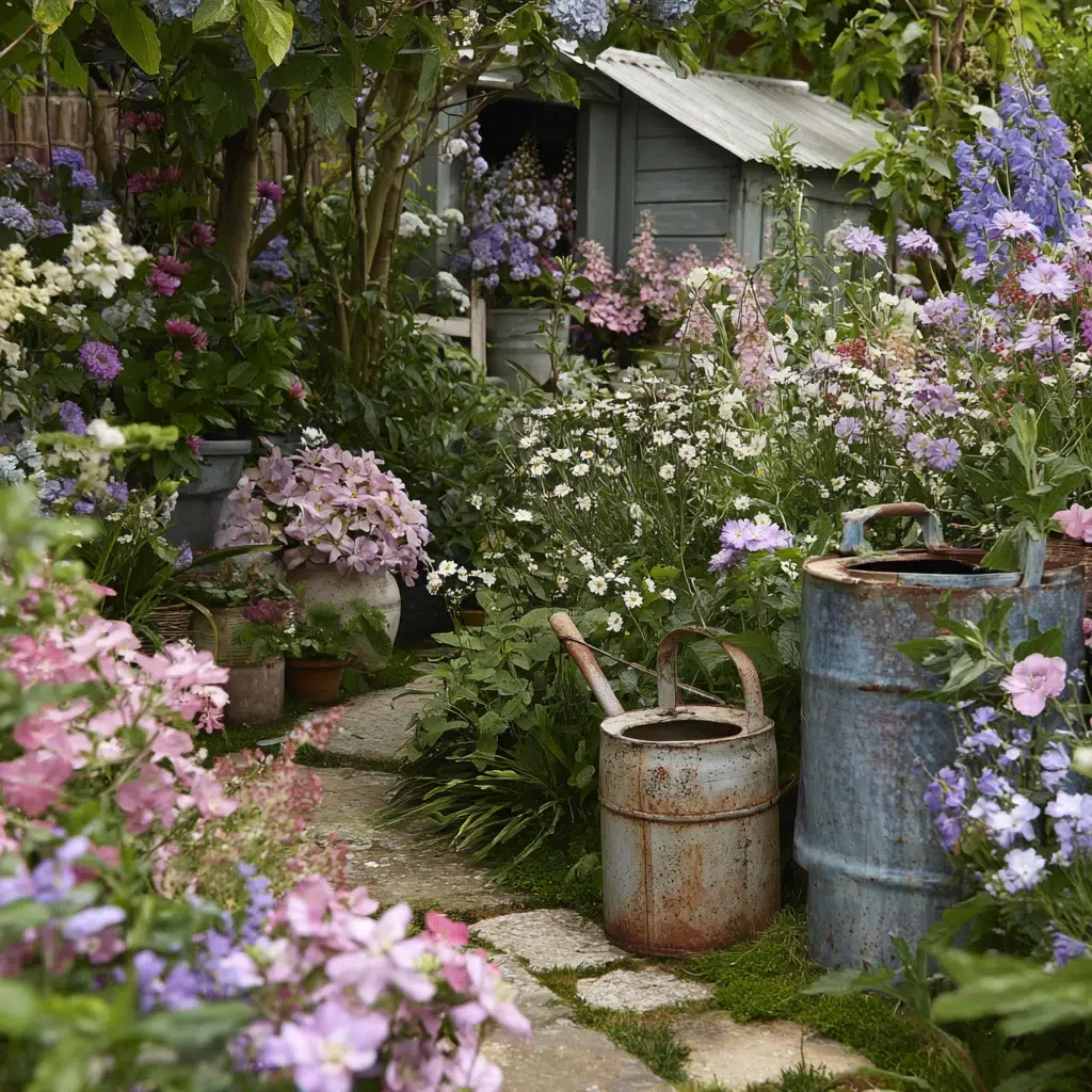 Cottage Garden Ideas: Display Vintage Garden Decor Thoughtfully