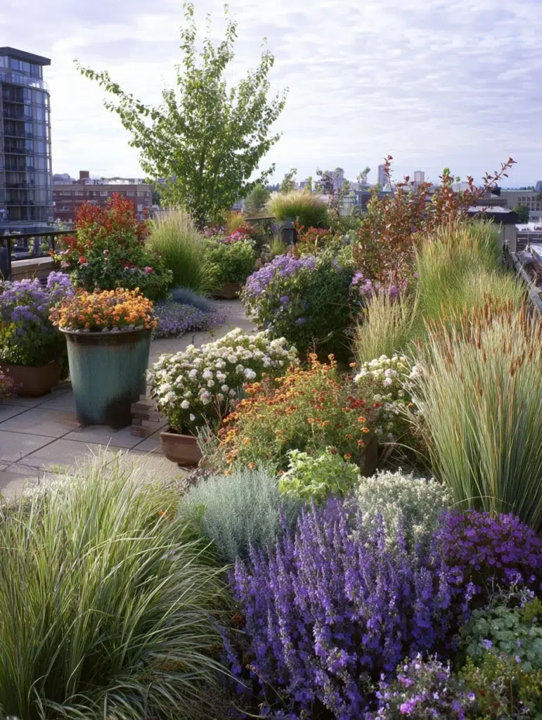 Stunning Rooftop Garden Ideas: Year-Round Color Garden