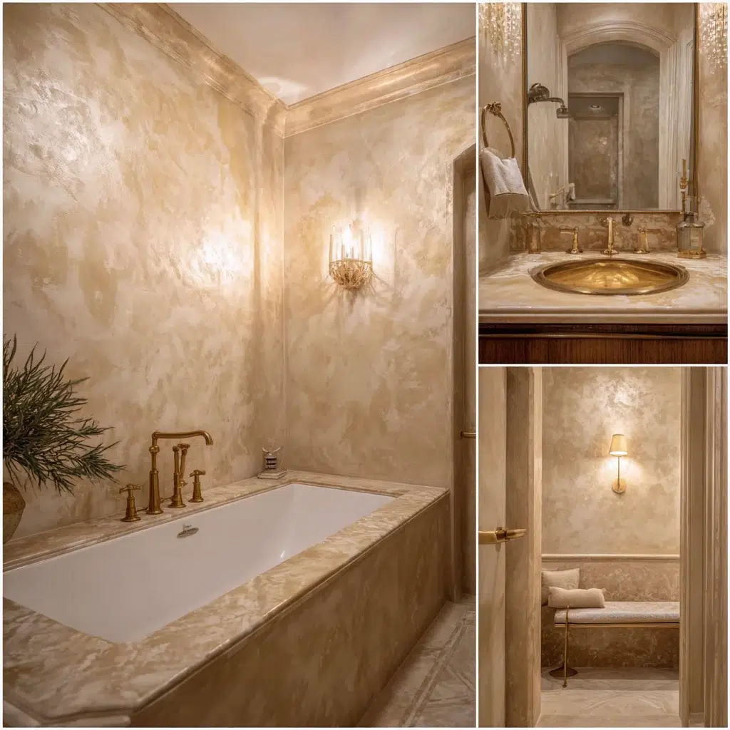 Aesthetic Italian Bathroom Ideas: Venetian Plaster Walls That Catch the Light
