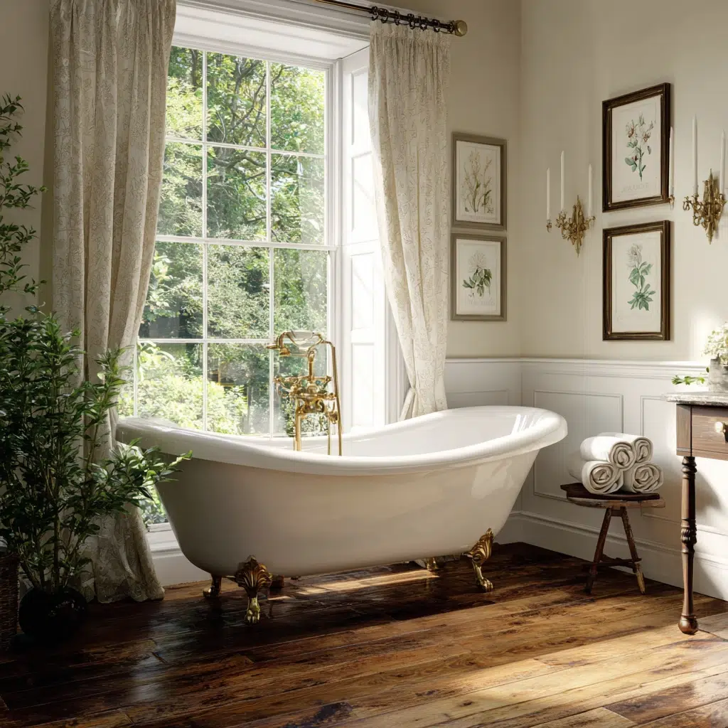 Aesthetic Irish Bathroom Ideas: Vintage Clawfoot Tub