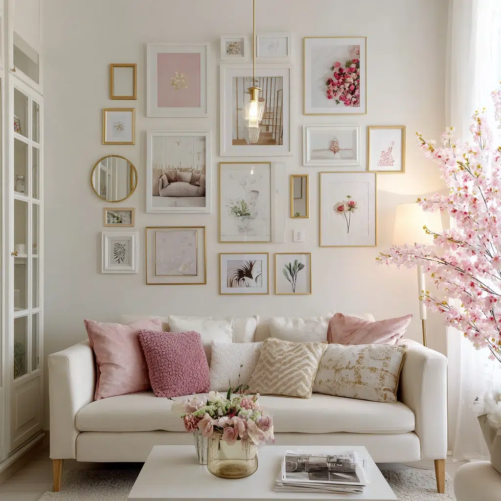 Dreamy Girly Apartment Ideas: Create a Gallery Wall with Personal Touches