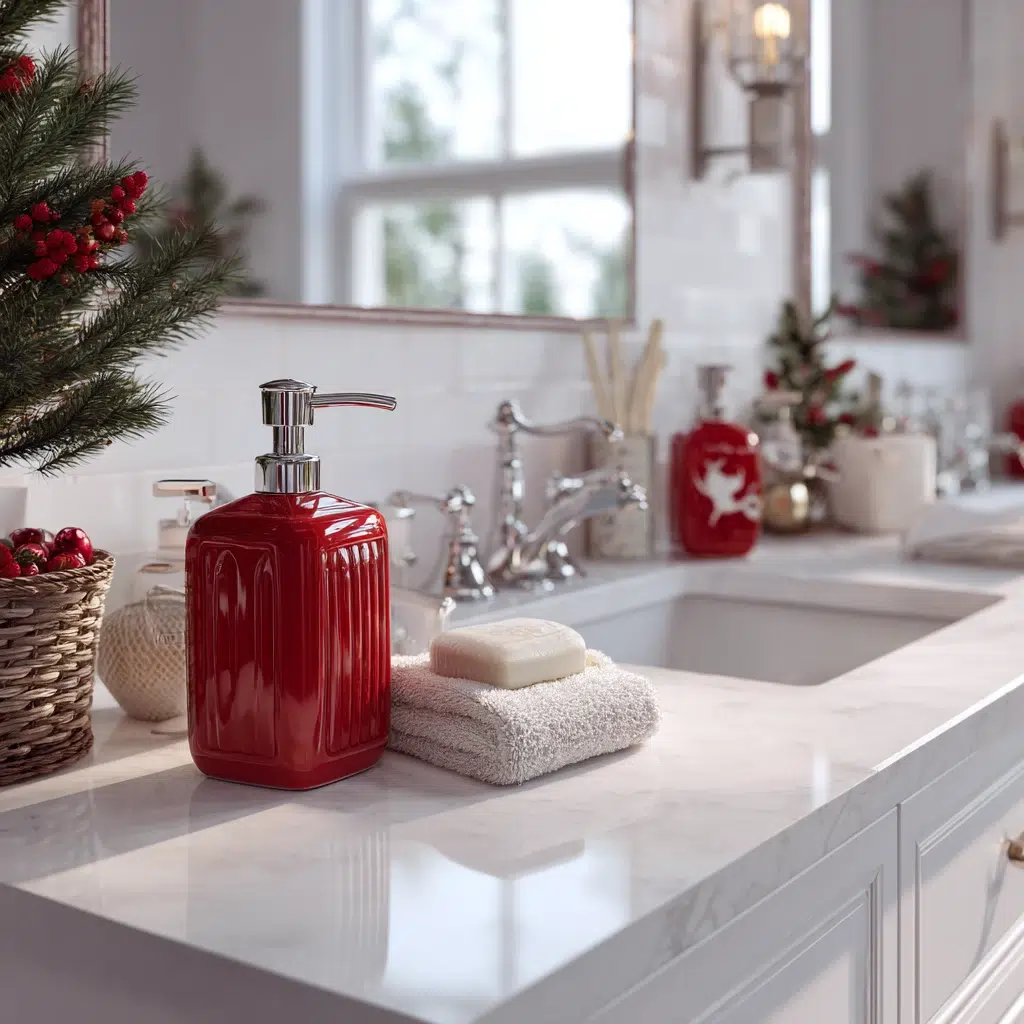 Charming Christmas Bathroom Decor Ideas: Holiday Soap Dispenser Upgrade