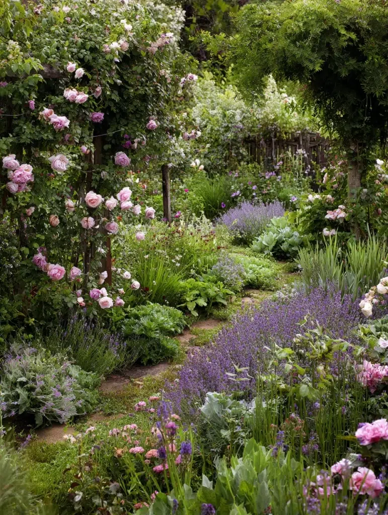 How To Create an English Cottage Garden for Your Flowers: Mix Edibles Right In With the Pretty Stuff