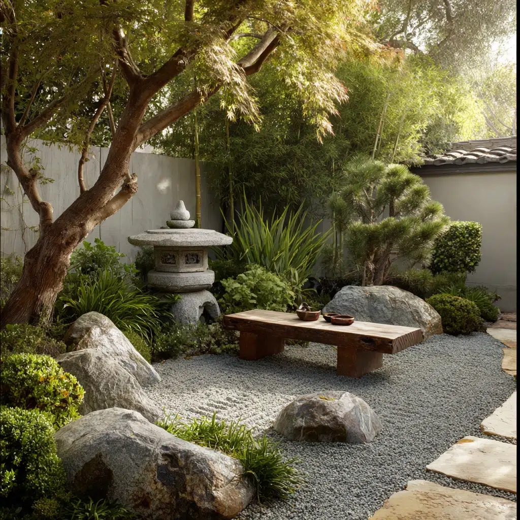 Corner Garden Ideas: Japanese Zen Corner
