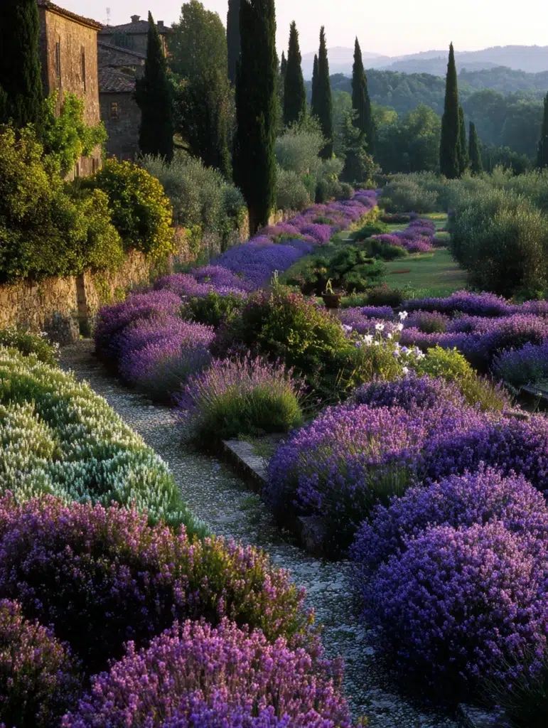 Italian Garden Ideas: Lavender Borders Everywhere