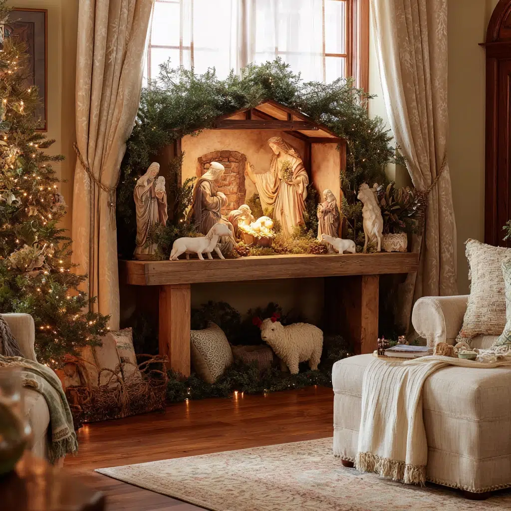 Timeless Traditional Christmas Decor Ideas: Nativity Scene Display