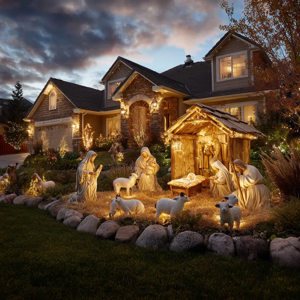 Stunning Christmas Garden Decoration Ideas: Set Up an Illuminated Nativity Scene
