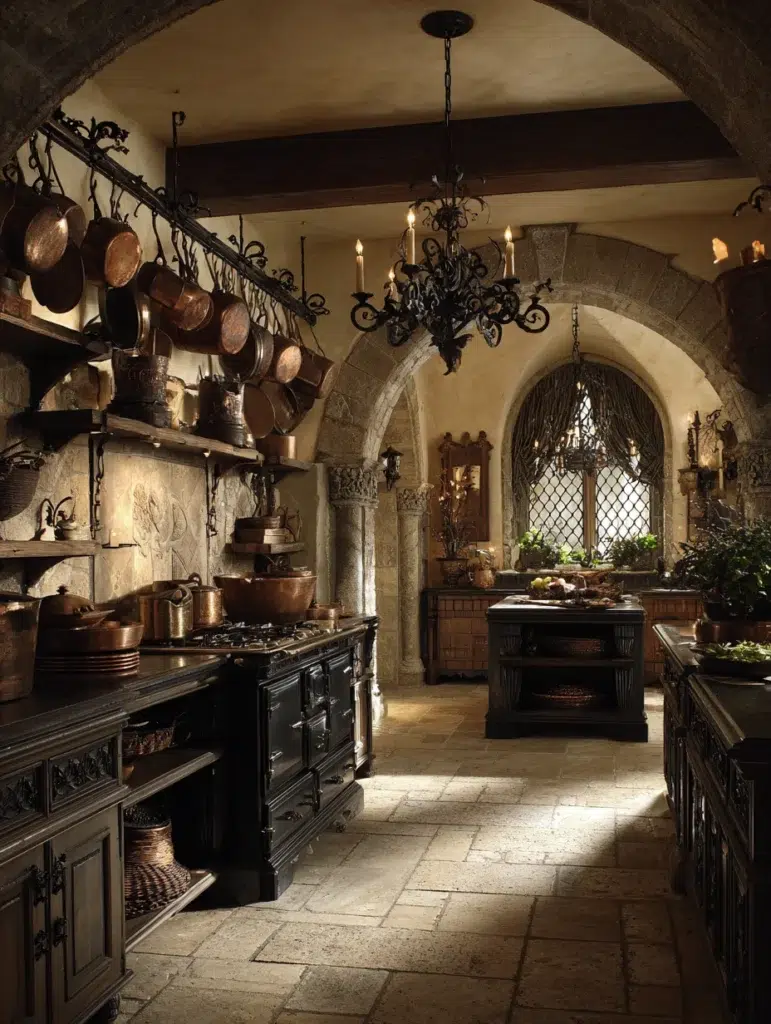 Aesthetic Scottish Kitchen Ideas: Wrought Iron Details for Medieval Charm