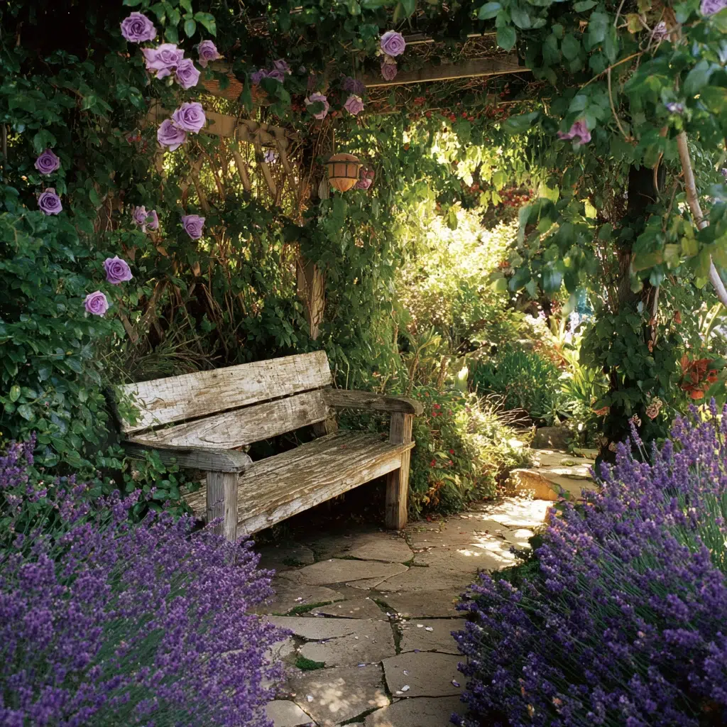 Cottage Garden Ideas: Add a Vintage Garden Bench