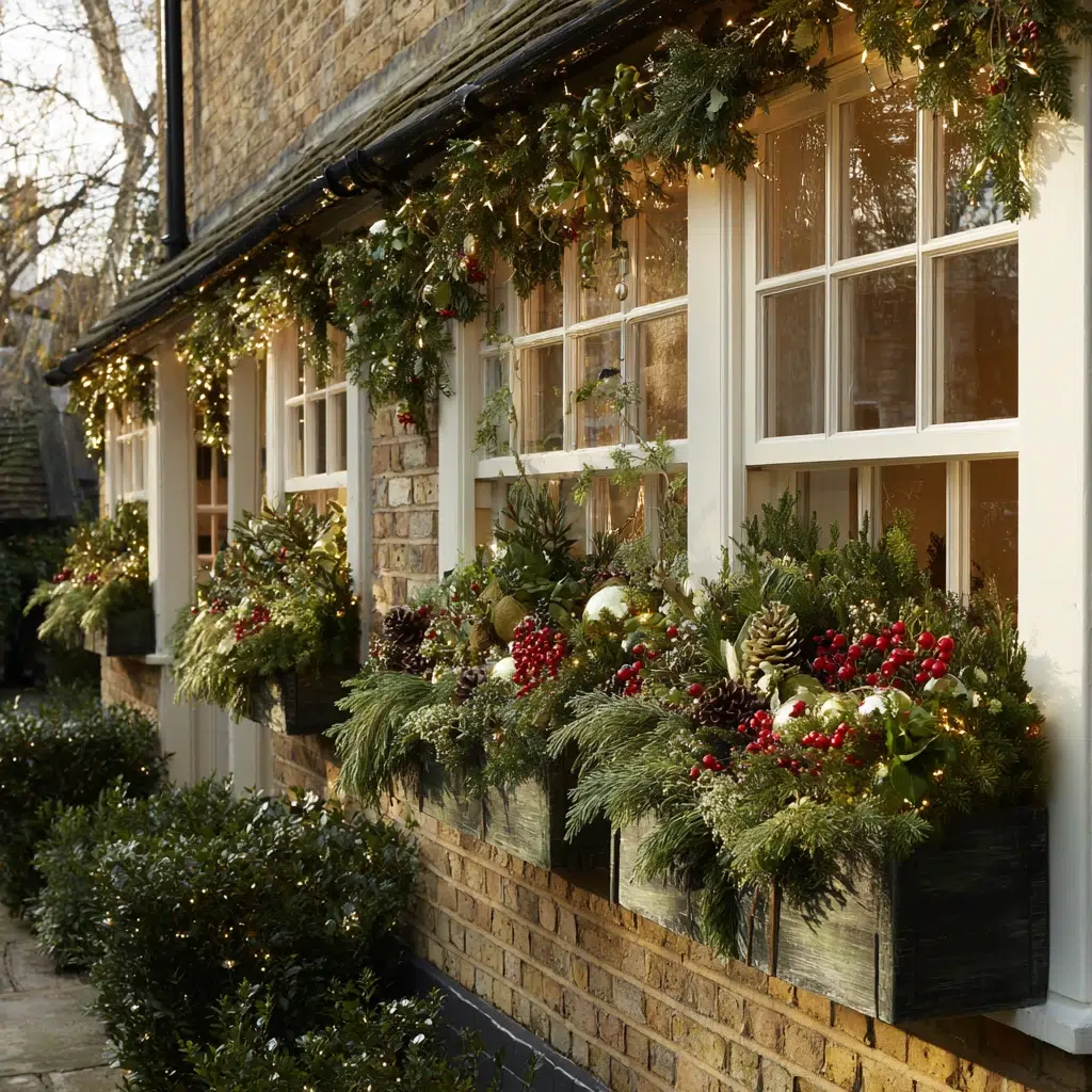 Stunning Christmas Garden Decoration Ideas: Create a Festive Window Box Display
