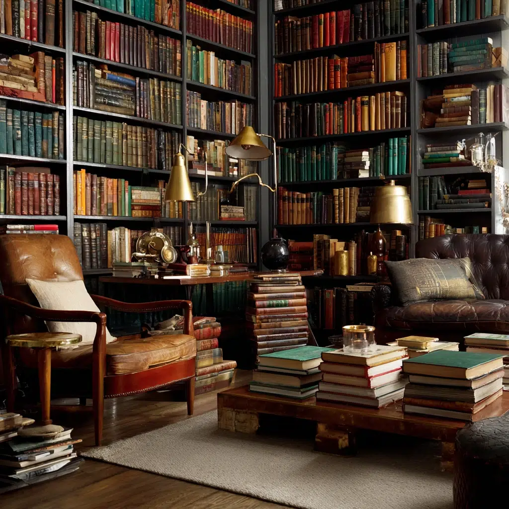 Timeless Vintage Apartment Ideas: Display Vintage Books as Decor