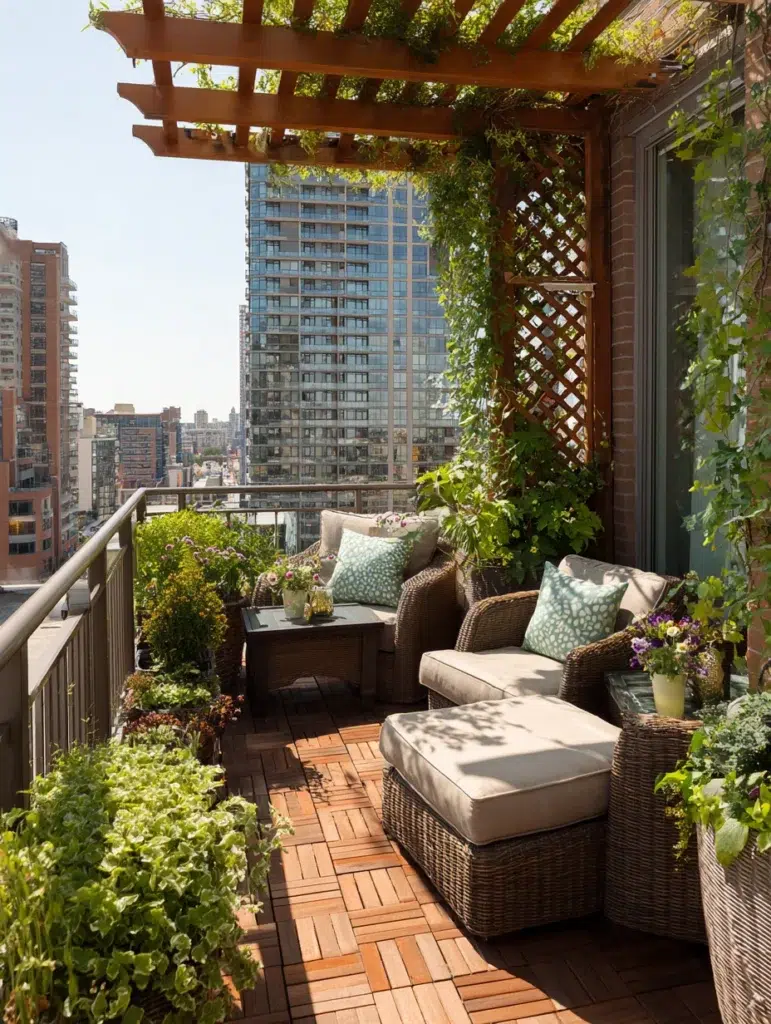 Stunning Terrace Garden Ideas: Cozy Seating Nook