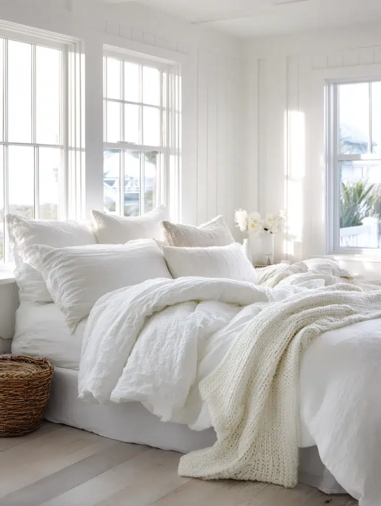 Coastal Bedroom Ideas: Layer Your Whites for That Airy Beach House Feel