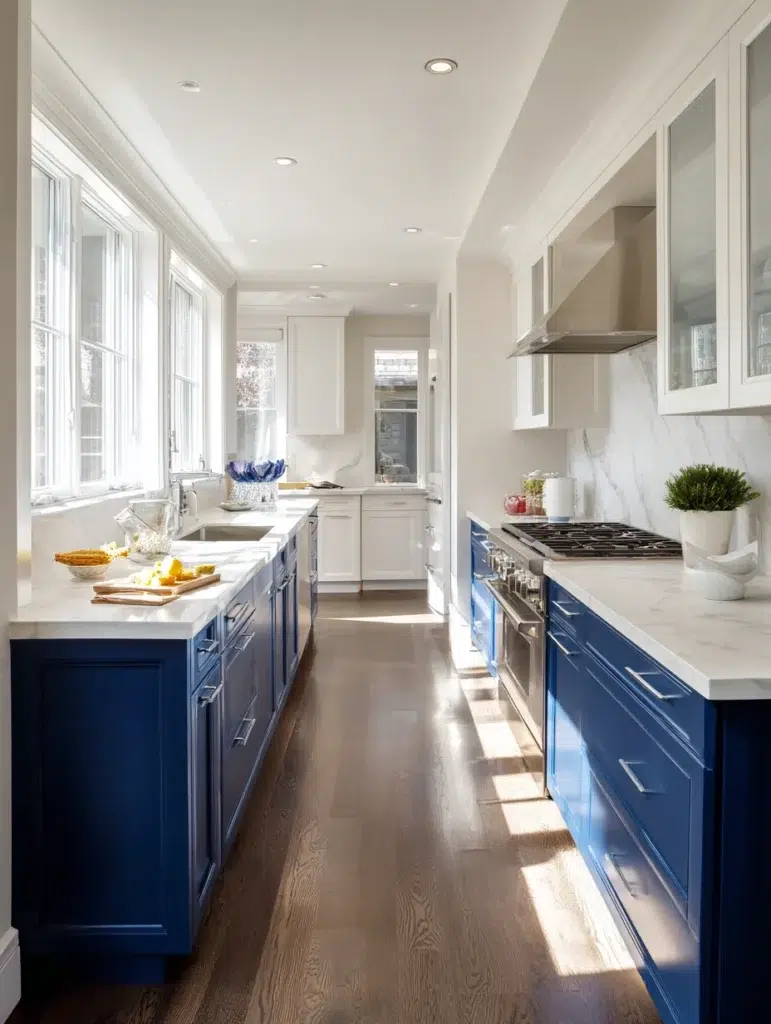 Navy Blue Kitchen Cabinet Ideas: Two-Tone Magic with Navy Lowers