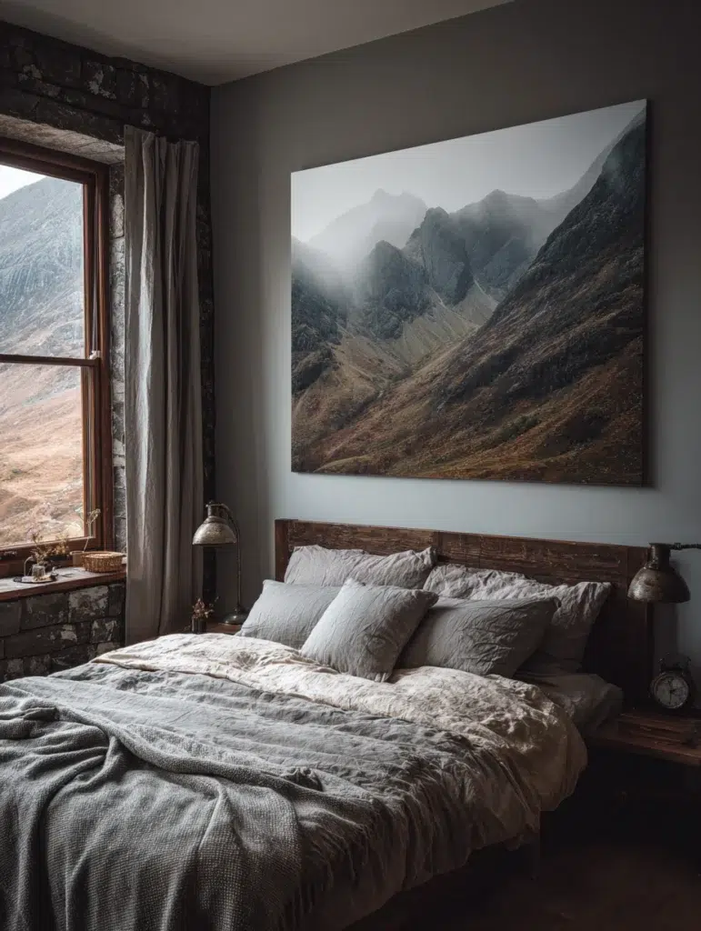 Aesthetic Scottish Bedroom Ideas: Landscape Photography