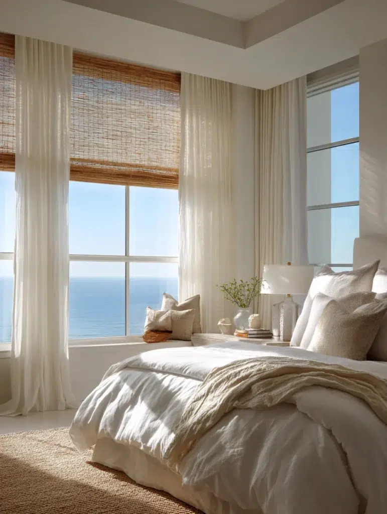 Calming Zen Bedroom Ideas: Choose Simple Window Treatments