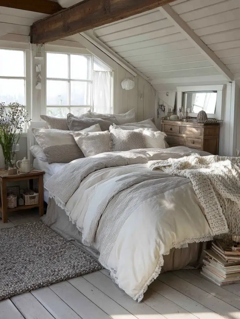 Stunning Swedish Bedroom Ideas: Layered Bedding—Mix and Match