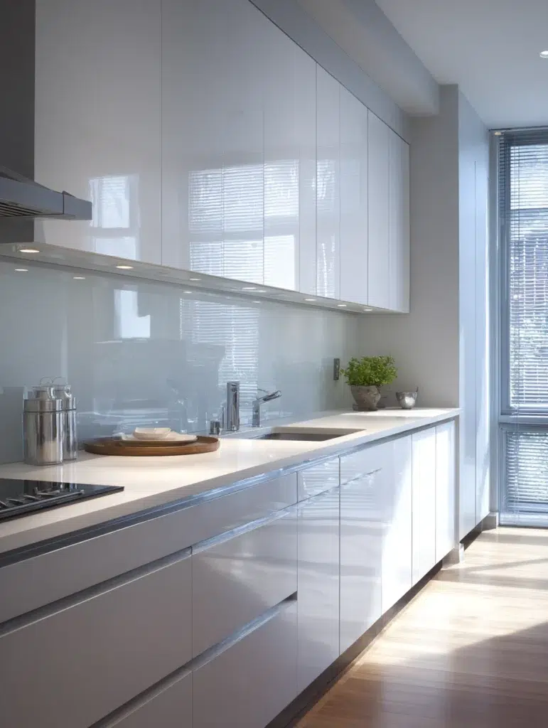 Minimalist Modern Kitchen Ideas: Glass Backsplashes for Seamless Design