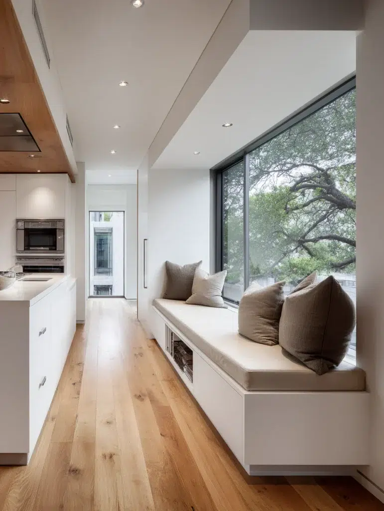 Minimalist Modern Kitchen Ideas: Built-In Bench Seating