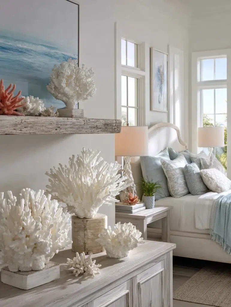 Coastal Bedroom Ideas: Incorporate Coral Decor
